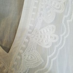 White Lands End bathing suit cover up